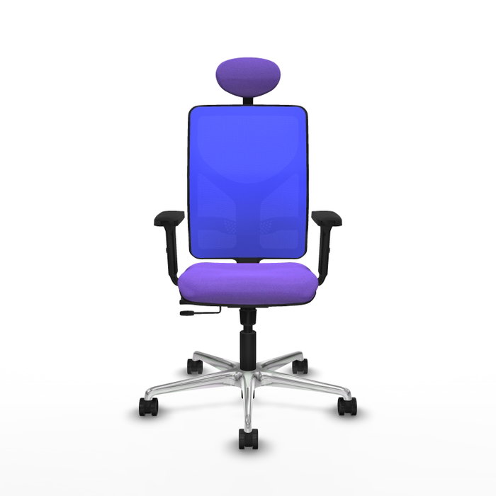 PIQUERAS Y CRESPO Silla de oficina Motilla con mecanismo Sincro/Traslack, Tela Lila y Malla Azul PIQUERAS Y CRESPO Silla de oficina Motilla con mecanismo Sincro/Traslack, Tela Lila y Malla Azul