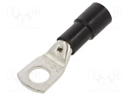 BM GROUP Terminal de anillo tubular aislado M8 para cable 6AWG, negro