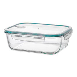 Ovenza Fiambrera de Borosilicato Rectangular Hermética 2250 ml