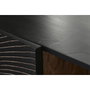 DKD Home Decor Mueble TV Mandala Mango y Metal Negro 160x40x50