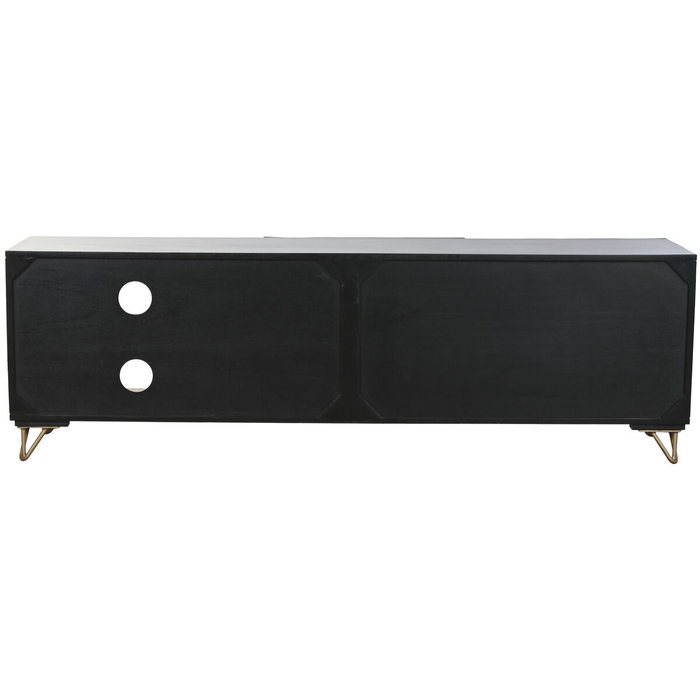 DKD Home Decor Mueble TV Mandala Mango y Metal Negro 160x40x50 DKD Home Decor Mueble TV Mandala Mango y Metal Negro 160x40x50