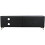 DKD Home Decor Mueble TV Mandala Mango y Metal Negro 160x40x50