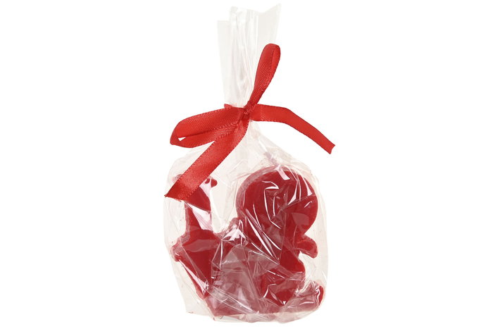 DKD Home Decor Vela Love Roja con Aroma a Fresa