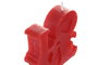 DKD Home Decor Vela Love Roja con Aroma a Fresa