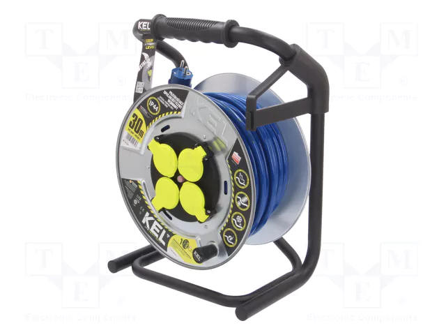 KEL Prolongador de alimentación H07BQ-F 3G2,5mm2 30m azul