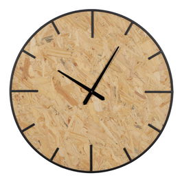 Reloj Natural-Negro Dm-Metal Decoración 80 X 4,50 X 80 cm