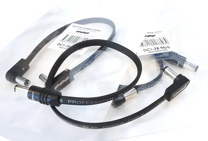 EBS Cable de Alimentación Flat Negro DC1-48 90/0 - 48 Cm