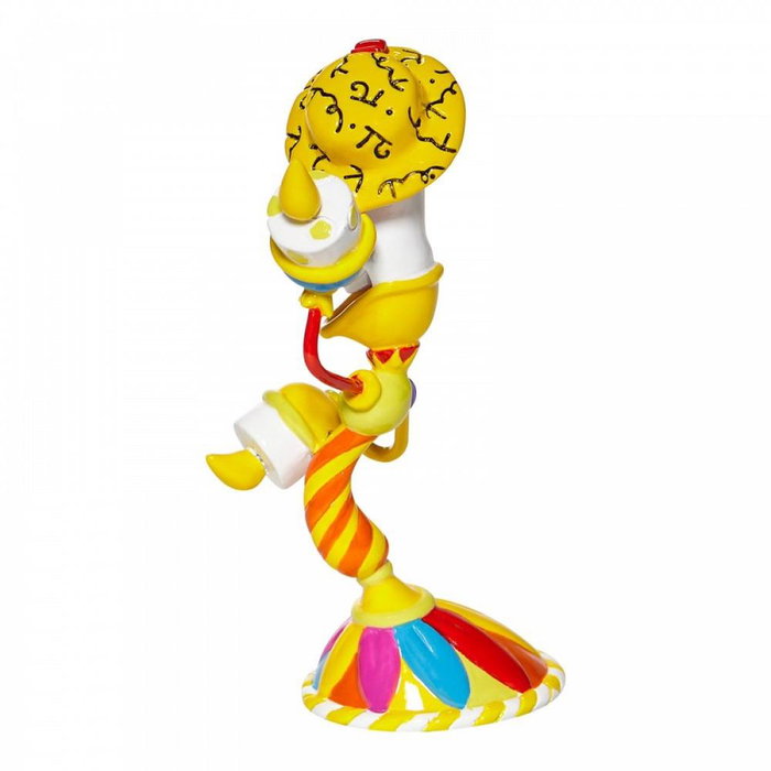 Enesco Figura Disney La Bella Y La Bestia por Romero Britto Resina Estilo Pop Art Brillante Pintada a Mano