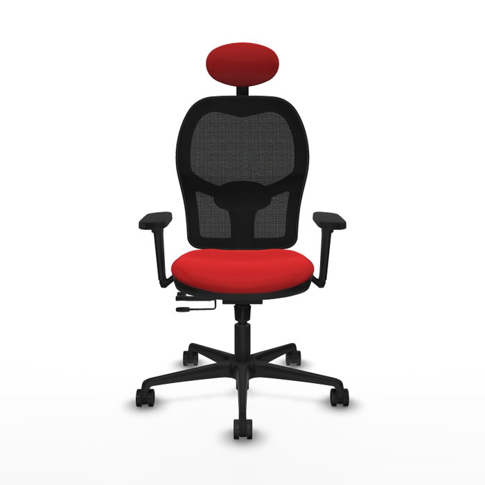 PIQUERAS Y CRESPO Silla de oficina Jorquera con mecanismo Sincro/Traslack Rojo y Negro