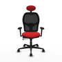 PIQUERAS Y CRESPO Silla de oficina Jorquera con mecanismo Sincro/Traslack Rojo y Negro