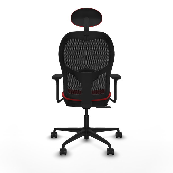 PIQUERAS Y CRESPO Silla de oficina Jorquera con mecanismo Sincro/Traslack Rojo y Negro