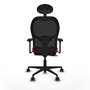 PIQUERAS Y CRESPO Silla de oficina Jorquera con mecanismo Sincro/Traslack Rojo y Negro