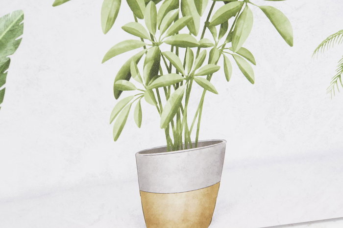 DKD Home Decor Cuadro Lienzo Pino Verde Blanco Plantas 90 x 30 x 1.5 cm (2 Unidades)