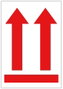 Apli Rollo de Etiquetas de Posición Vertical con Flechas, Rojo