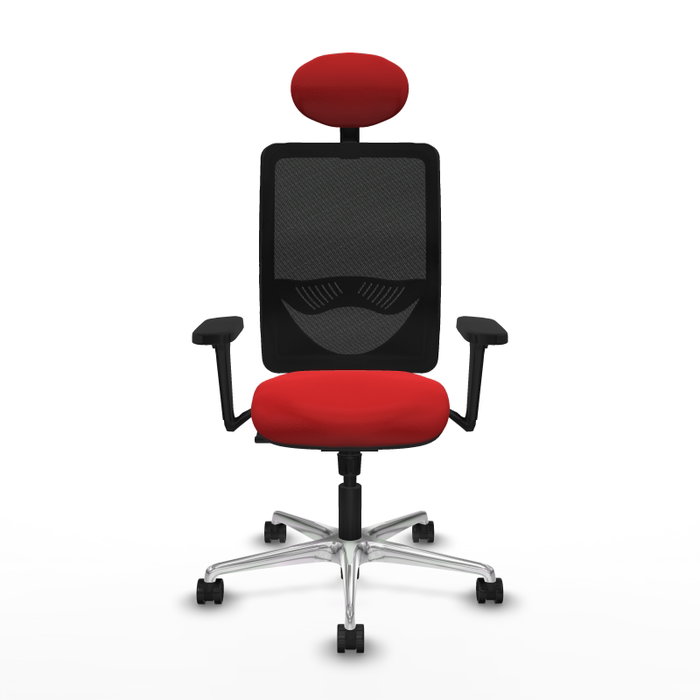 PIQUERAS Y CRESPO Silla de oficina Zulema con mecanismo Sincro, Rojo y Negro PIQUERAS Y CRESPO Silla de oficina Zulema con mecanismo Sincro, Rojo y Negro