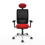 PIQUERAS Y CRESPO Silla de oficina Zulema con mecanismo Sincro, Rojo y Negro