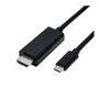 ROLINE Adaptador USB Tipo C a HDMI 5 m, Negro