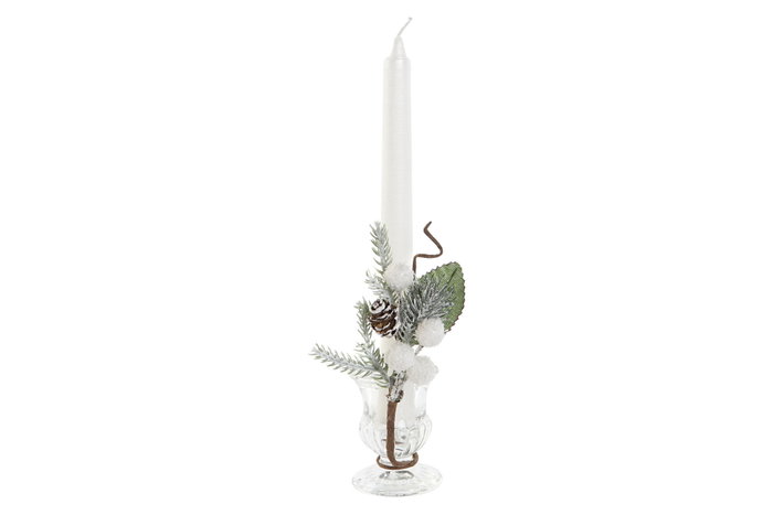 DKD Home Decor Set de 4 Velas de Parafina y Cristal Blancas DKD Home Decor Set de 4 Velas de Parafina y Cristal Blancas