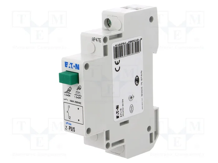 EATON ELECTRIC Interruptor de botón Z-PU/S verde EATON ELECTRIC Interruptor de botón Z-PU/S verde
