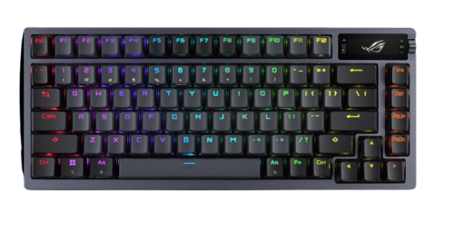 Asus ROG Azoth Teclado Mecánico 75% QWERTZ USB + RF Wireless + Bluetooth LED RGB Metálico 90MP0316-BKSA00 Asus ROG Azoth Teclado Mecánico 75% QWERTZ USB + RF Wireless + Bluetooth LED RGB Metálico 90MP0316-BKSA00