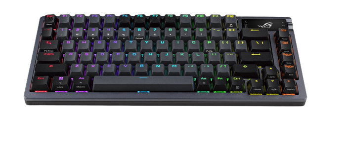 ASUS ROG Azoth Teclado Gaming Inalámbrico 75% RGB Negro, Switches Mecánicos ROG RX Blue, USB/Bluetooth, Batería Recargable, Inglés (QWERTY), Diseño Metálico Compacto