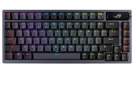 ASUS ROG Azoth Teclado Gaming Inalámbrico 75% RGB Negro, Switches Mecánicos ROG RX Blue, USB/Bluetooth, Batería Recargable, Inglés (QWERTY), Diseño Metálico Compacto
