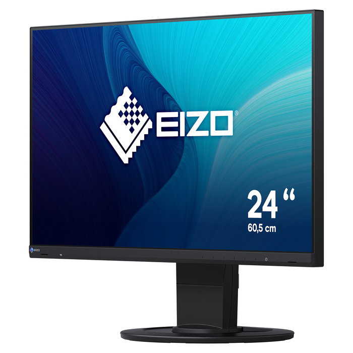 EIZO FlexScan EV2460-BK Monitor 23.8 pulgadas Full HD IPS 16:9 Negro con DVI, HDMI, DisplayPort, USB, Altavoces, 5 ms, Pivot, Altura Ajustable, 5 Años Garantía