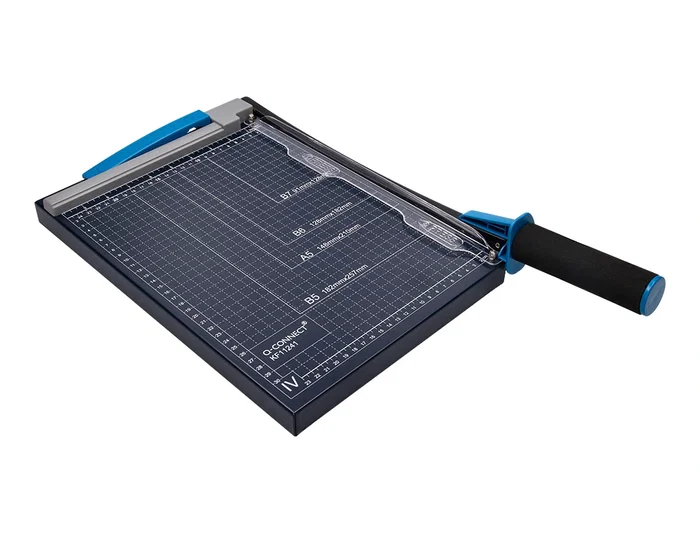 Q-connect Cizalla Metálica de Palanca para Papel DIN A4, Capacidad de Corte 10 Hojas