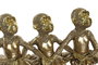 DKD Home Decor Figura de Monos Ballet Dorado en Resina