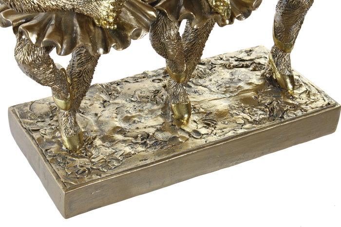 DKD Home Decor Figura de Monos Ballet Dorado en Resina