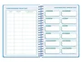 Liderpapel Agenda Escolar 2026-2027 Espiral Basic 2 Días Página A5 Bilingüe Azul Turquesa - Papel FSC 70g con Gomilla, Tapa de Polipropileno