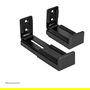 Neomounts AWL29-550BL1 Soporte para Barra de Sonido Universal, Profundidad Ajustable (9-15.4 cm), Negro, Acero, 15 kg