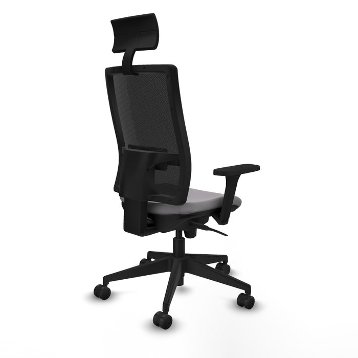 PIQUERAS Y CRESPO Silla de oficina Horna con mecanismo Sincro, Gris y Negro