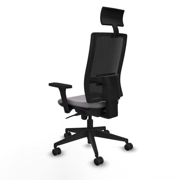 PIQUERAS Y CRESPO Silla de oficina Horna con mecanismo Sincro, Gris y Negro