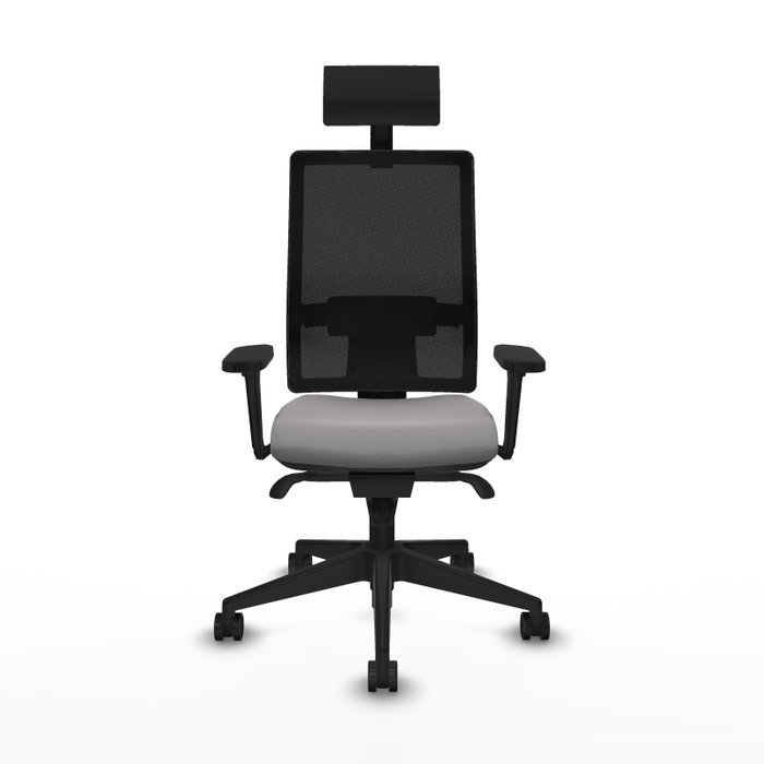 PIQUERAS Y CRESPO Silla de oficina Horna con mecanismo Sincro, Gris y Negro