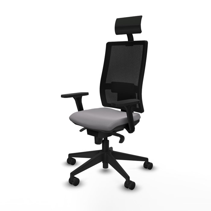 PIQUERAS Y CRESPO Silla de oficina Horna con mecanismo Sincro, Gris y Negro