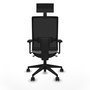 PIQUERAS Y CRESPO Silla de oficina Horna con mecanismo Sincro, Gris y Negro