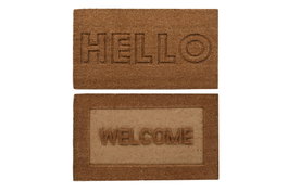 DKD Home Decor Felpudo Marron Coco Goma 45 x 75 cm (2 Unidades) 2.3 cm