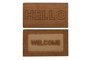 DKD Home Decor Pack de 2 Felpudos de Coco y Goma Grabados, 75x45 cm