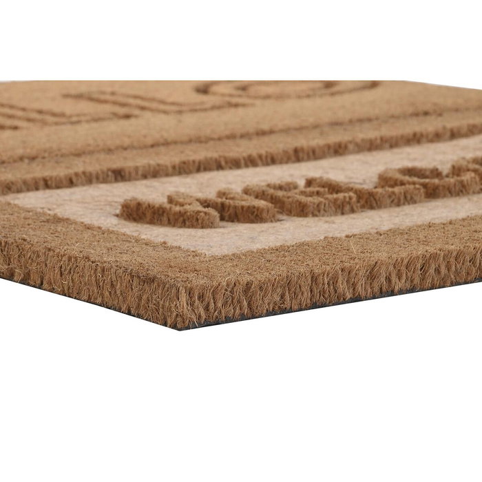DKD Home Decor Pack de 2 Felpudos de Coco y Goma Grabados, 75x45 cm