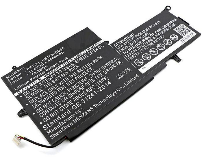 CoreParts Batería para HP 54.72Wh 3 celdas 11.4V 4800mAh Negro CoreParts Batería para HP 54.72Wh 3 celdas 11.4V 4800mAh Negro