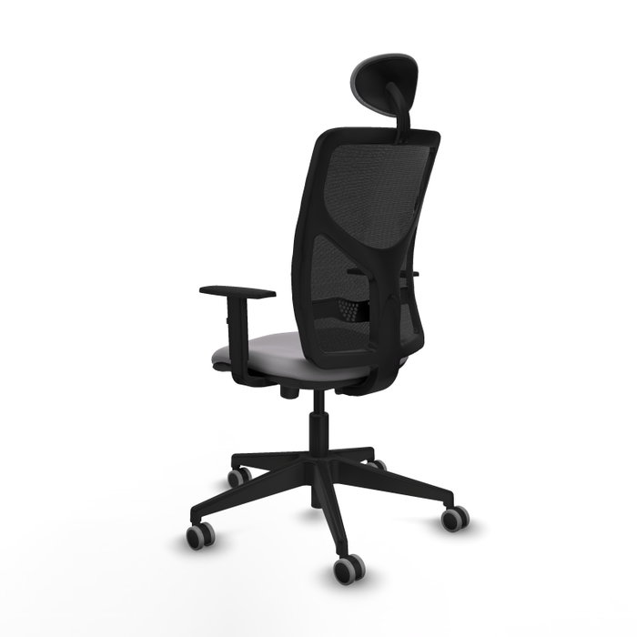 PIQUERAS Y CRESPO Silla de oficina Motilla con mecanismo Sincro/Traslack, Gris y Negro