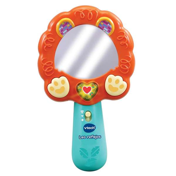VTech Espejo para Bebé Leo - Reflejos, Doble Función Sonajero y Espejo con Luces y Sonidos, Juguete de Desarrollo 1 a 36 Meses VTech Espejo para Bebé Leo - Reflejos, Doble Función Sonajero y Espejo con Luces y Sonidos, Juguete de Desarrollo 1 a 36 Meses