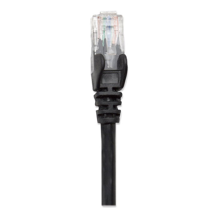 Intellinet Cable de Red Patch Cord Cat6A S/FTP Cobre LSZH 0.25m Negro RJ45 Macho a Macho Chapado en Oro
