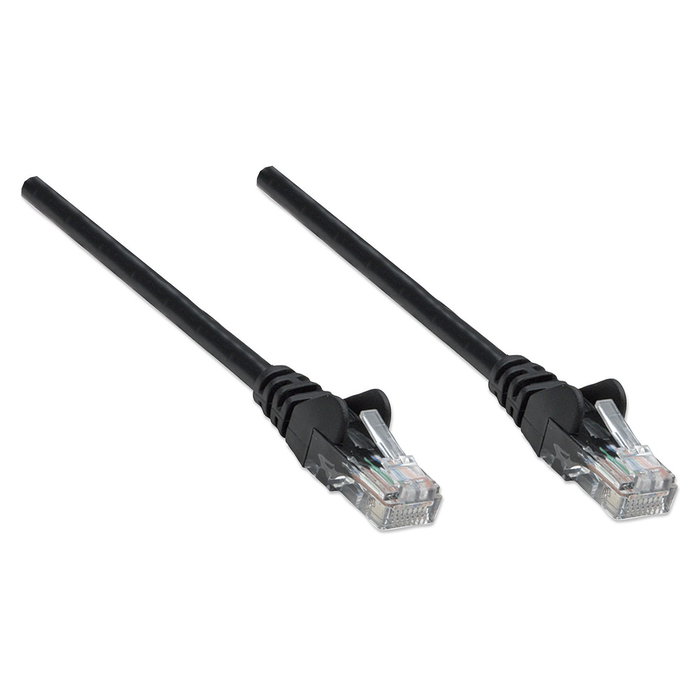 Intellinet Cable de Red Patch Cord Cat6A S/FTP Cobre LSZH 0.25m Negro RJ45 Macho a Macho Chapado en Oro