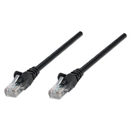 Intellinet Cable de Red Patch Cord Cat6A S/FTP Cobre LSZH 0.25m Negro RJ45 Macho a Macho Chapado en Oro