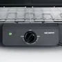 Severin PG8594 - Barbacoa Eléctrica 2000W Negra con Patas, Superficie 38x22 cm y Termostato Regulable