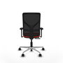 PIQUERAS Y CRESPO Silla de oficina Motilla con mecanismo Sincro/Traslack, Tela Naranja oscuro y Malla Negra