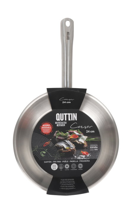 Quttin Sartén de Acero Caesar 25.5 cm para Inducción