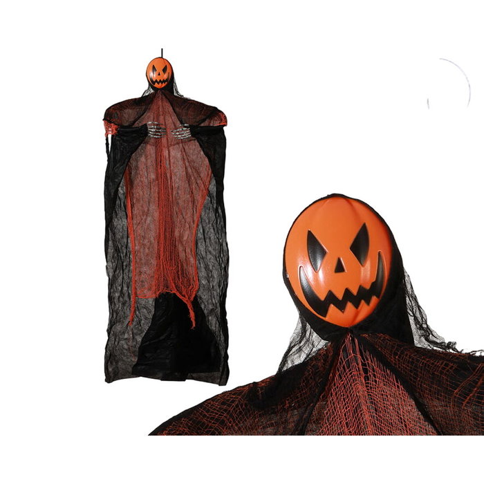 Atosa Calabaza Decoración Halloween Figura Colgante Gigante Con Capa 210 cm